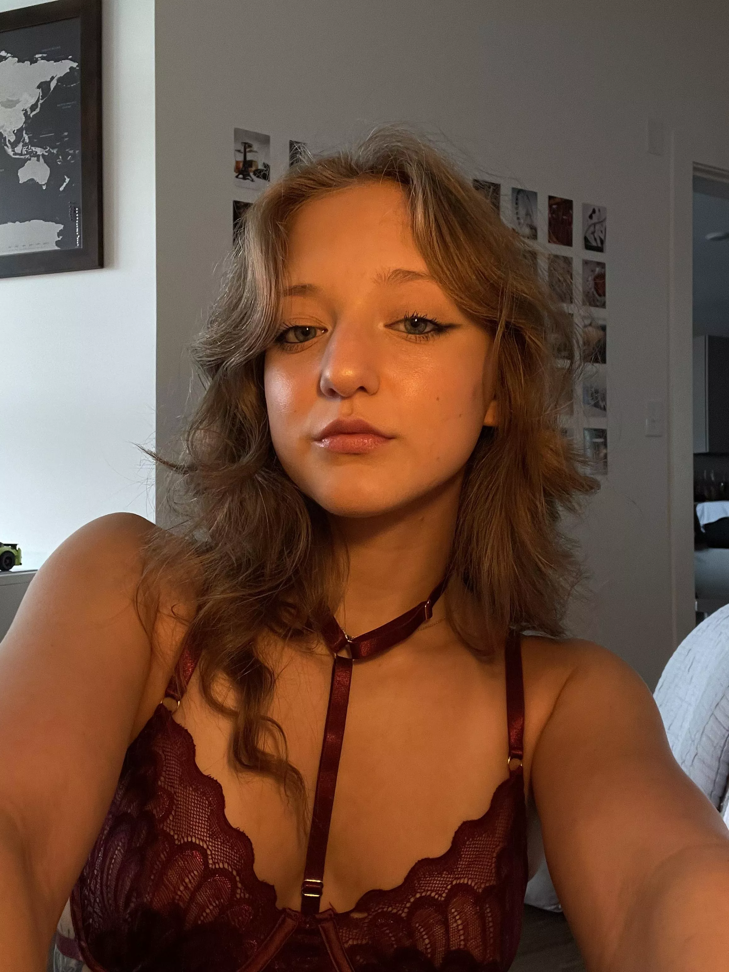 A selfie just before doing something naughty