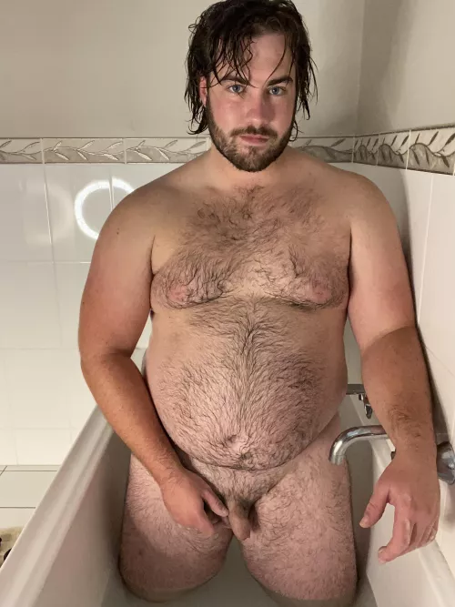 Bath time for this cub