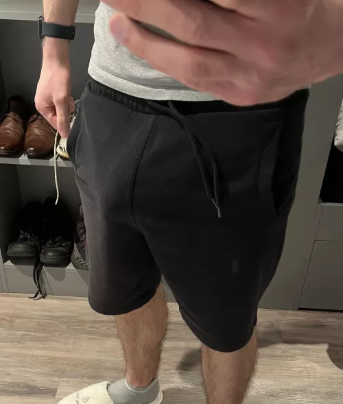 Black shorts hide it well
