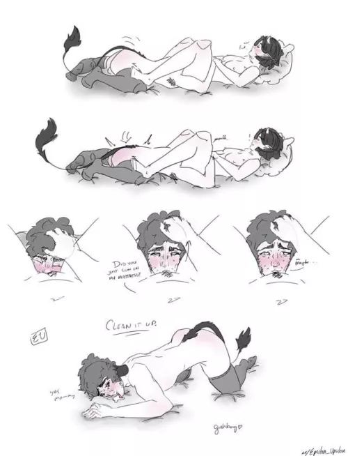 Clean it up, good boy !