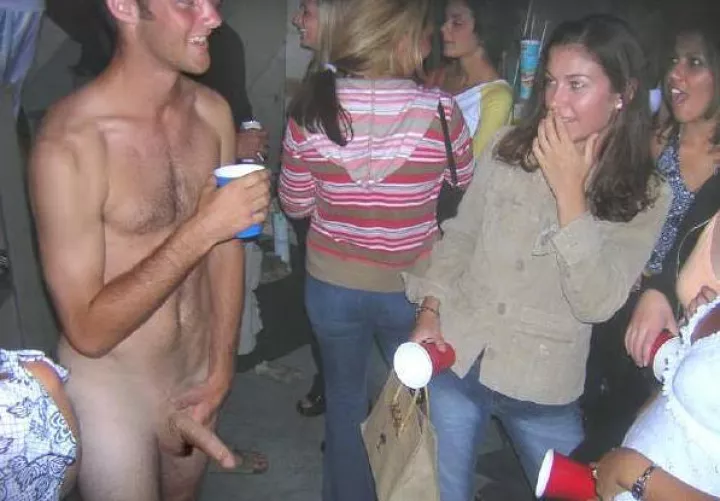Drunk and naked at a house party 🤷