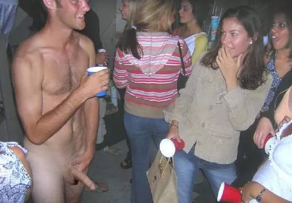 Drunk and naked at a house party 🤷