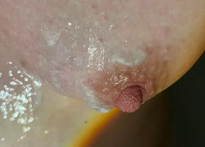 face cleanser on my boob, but let’s pretend it’s something else ;)