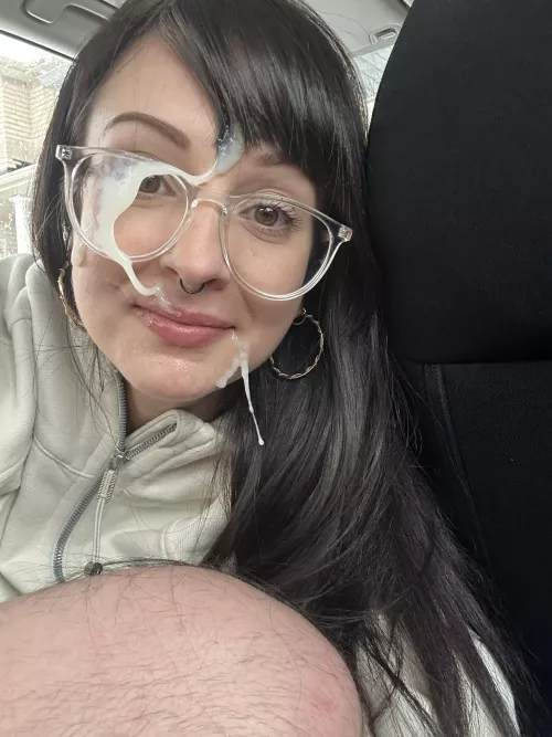 His cum gave me a side part 😅