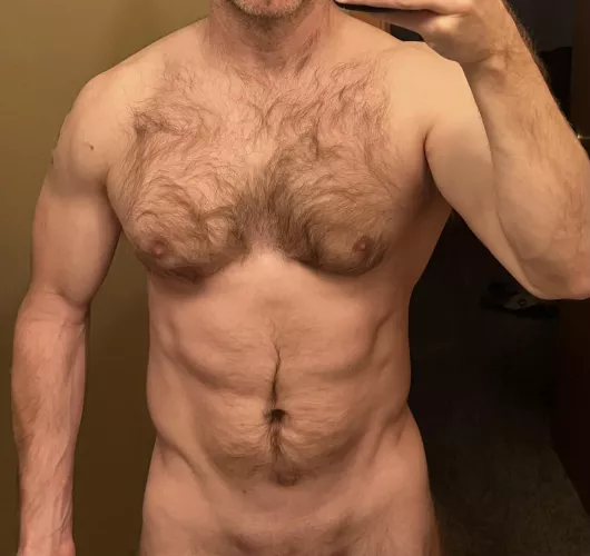 How’s my chest? Nebraska dad here