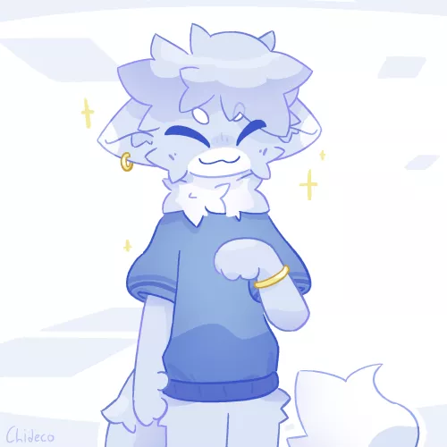 hug him (by me @Chideco_)