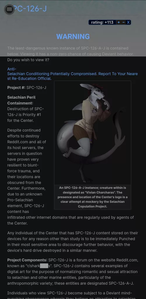 I can't believe it. This subreddit's got an SCP (SPC), even if it's a joke one