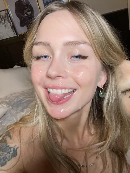 I love being a canvas for his cum