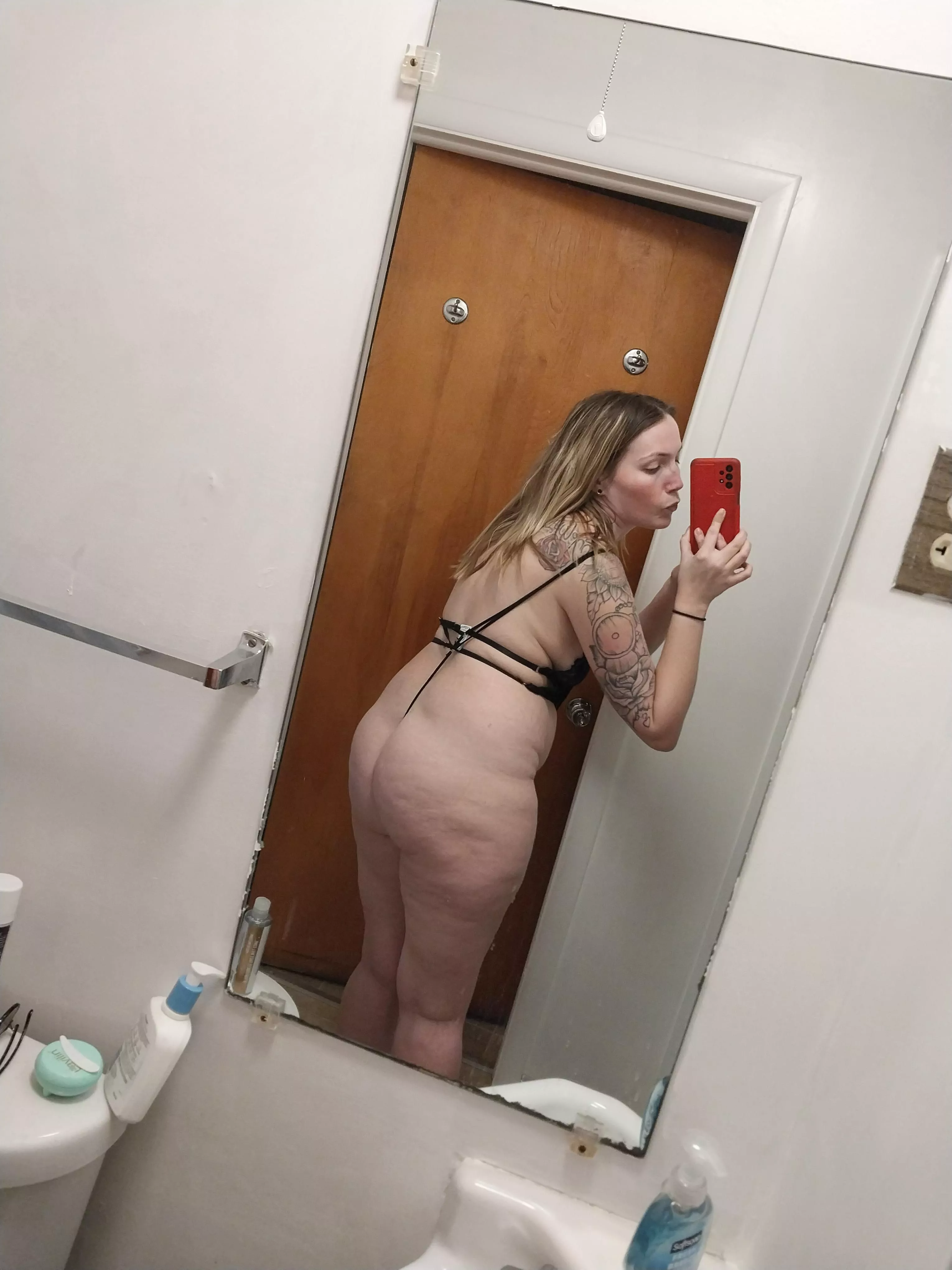 I pulled my thong over my shoulder