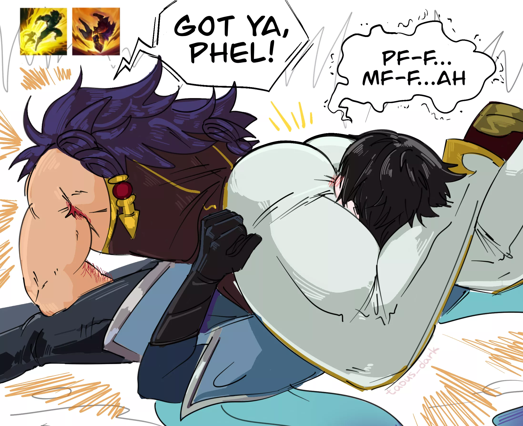 league of legends match on Sett vs Aphelios, @taous_dark