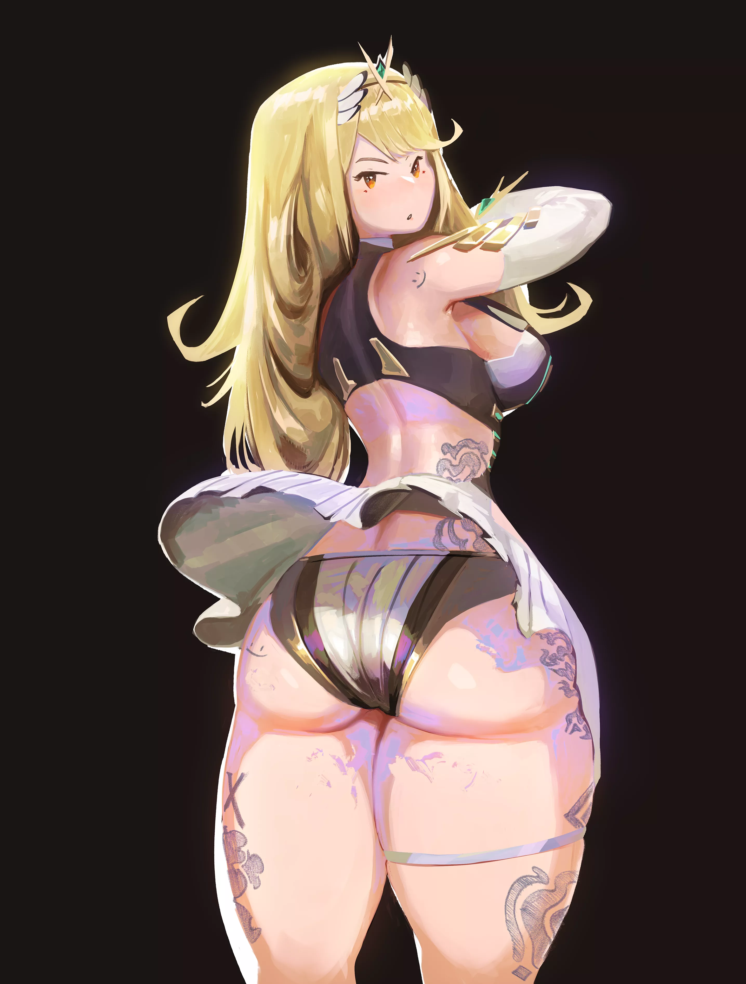 Mythra Upskirt [Franzilla art]