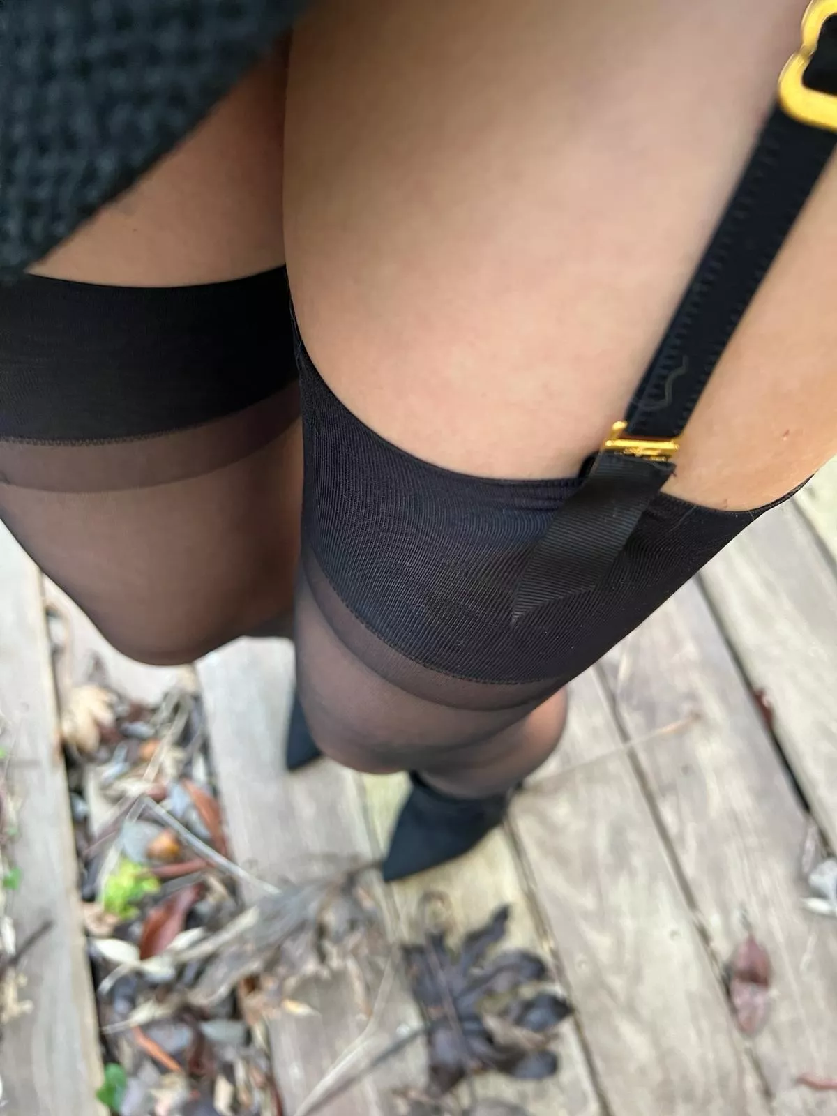 out and about in my Cervin thigh highs OC
