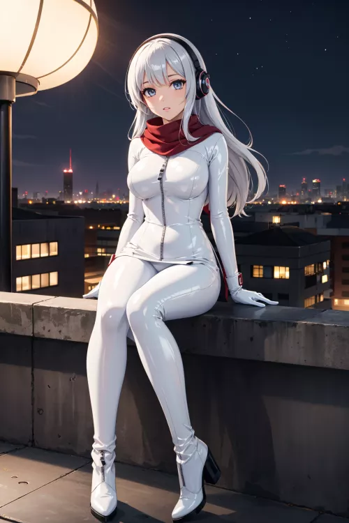 Red Scarf & White Latex