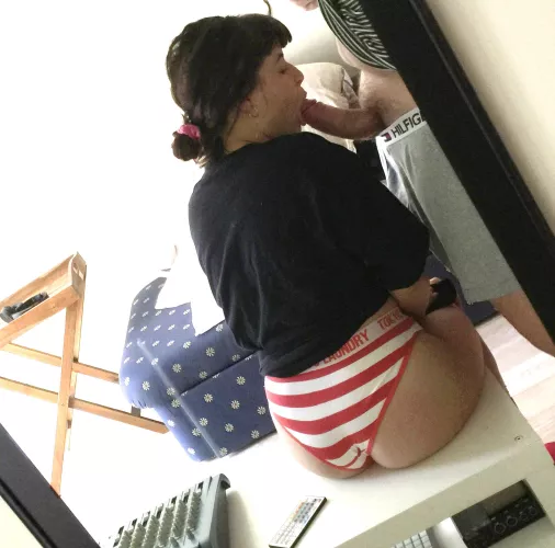 She’s working hard training for deepthroat