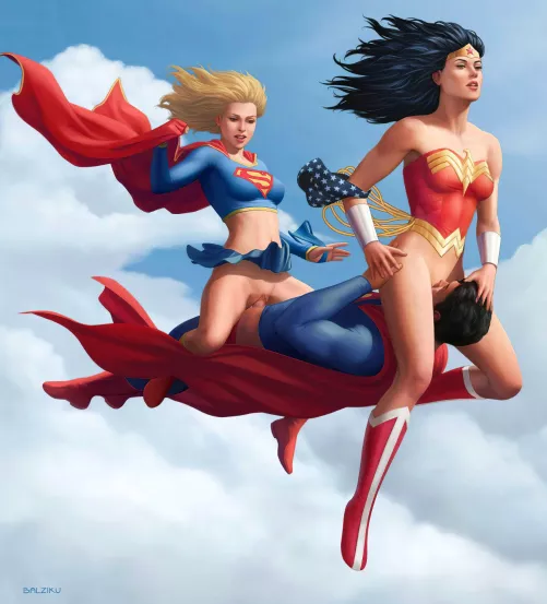 Supergirl and Wonder Woman (Balziku) [DC Comics]