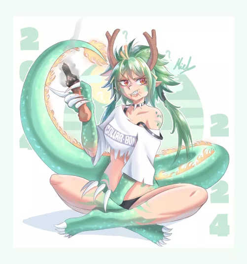 The year of Dragons is upon us (art by me)