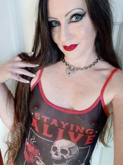 They stay hard all the time since piercing them (42F)