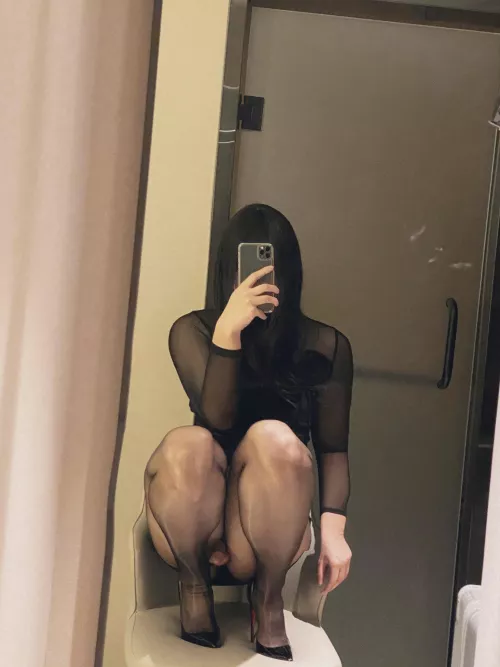 Trying on more daring feminine clothes again for daddy