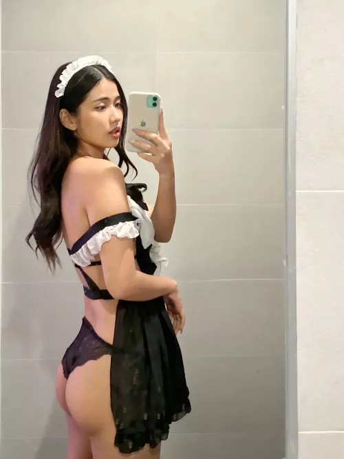 Trying this new maid outfit, Do look good in this?