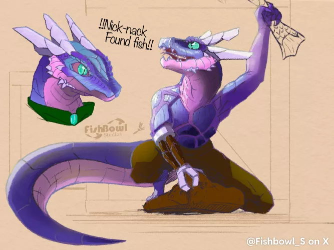 Updated design for one of my OC’s Nick-Nack.