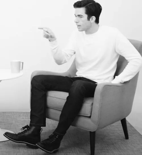 What boots is John Mulaney wearing here?