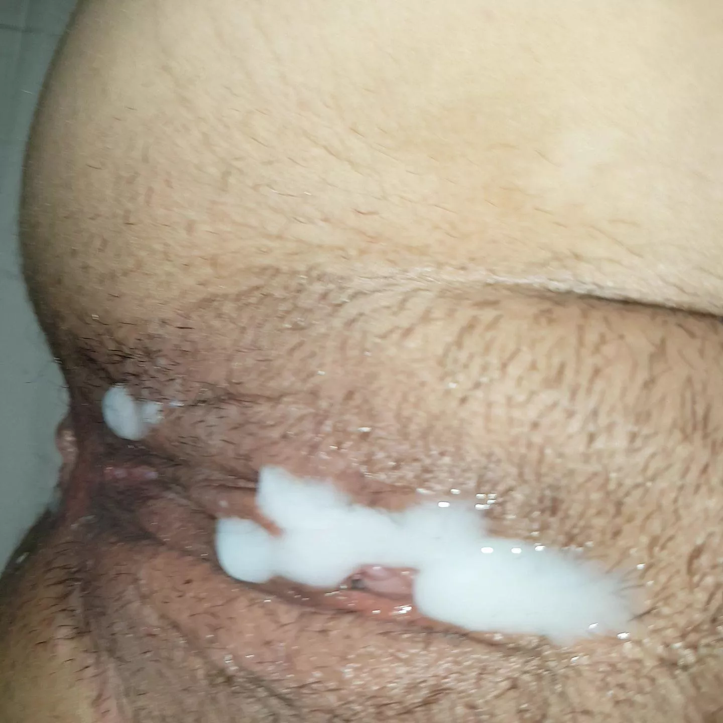 Wife's pussy covered