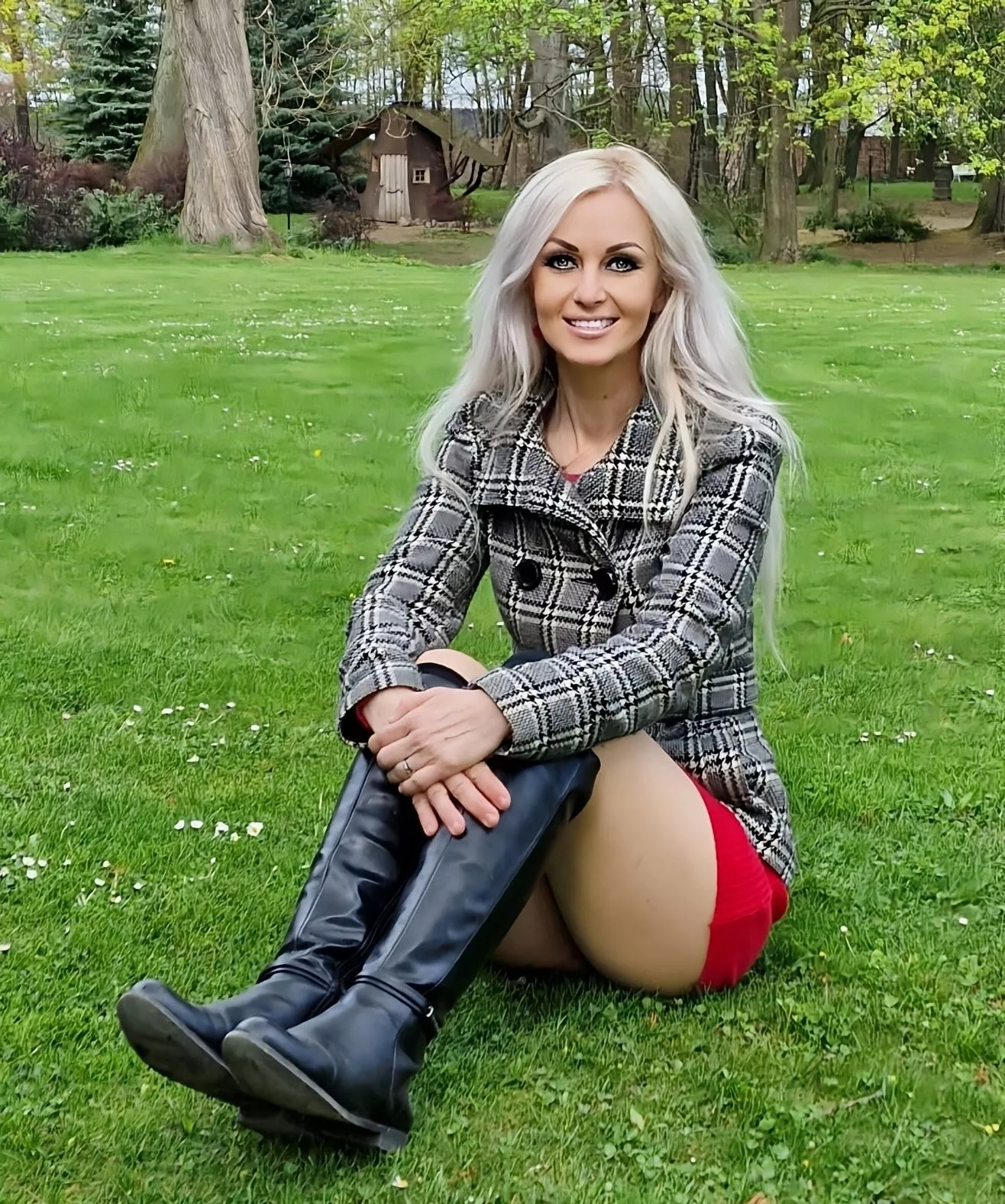 A mom loves her leather boots.