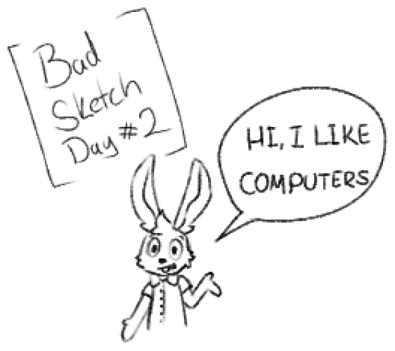 Bad Sketch Day #2: Nerd Bunny