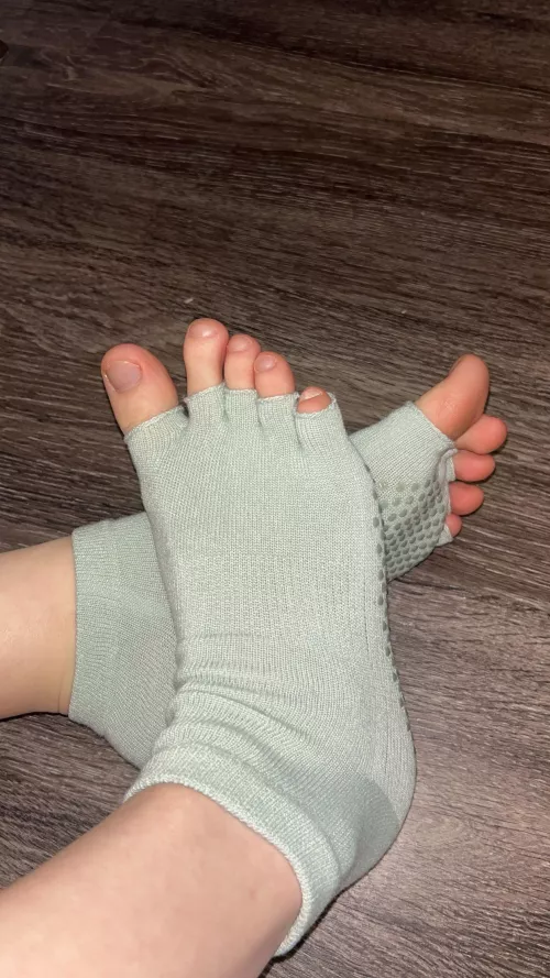 Best of both worlds, socks with easy access to suck my toes