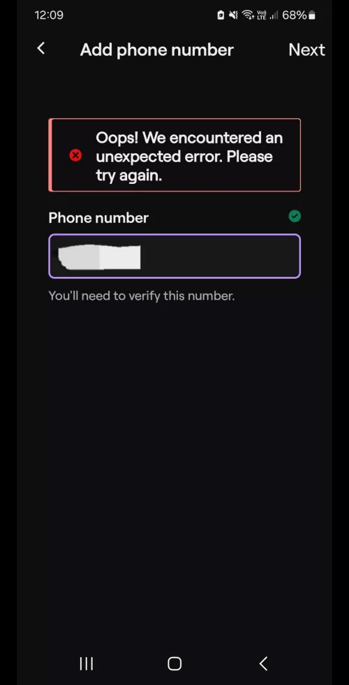 Can't Verify Phone Number?