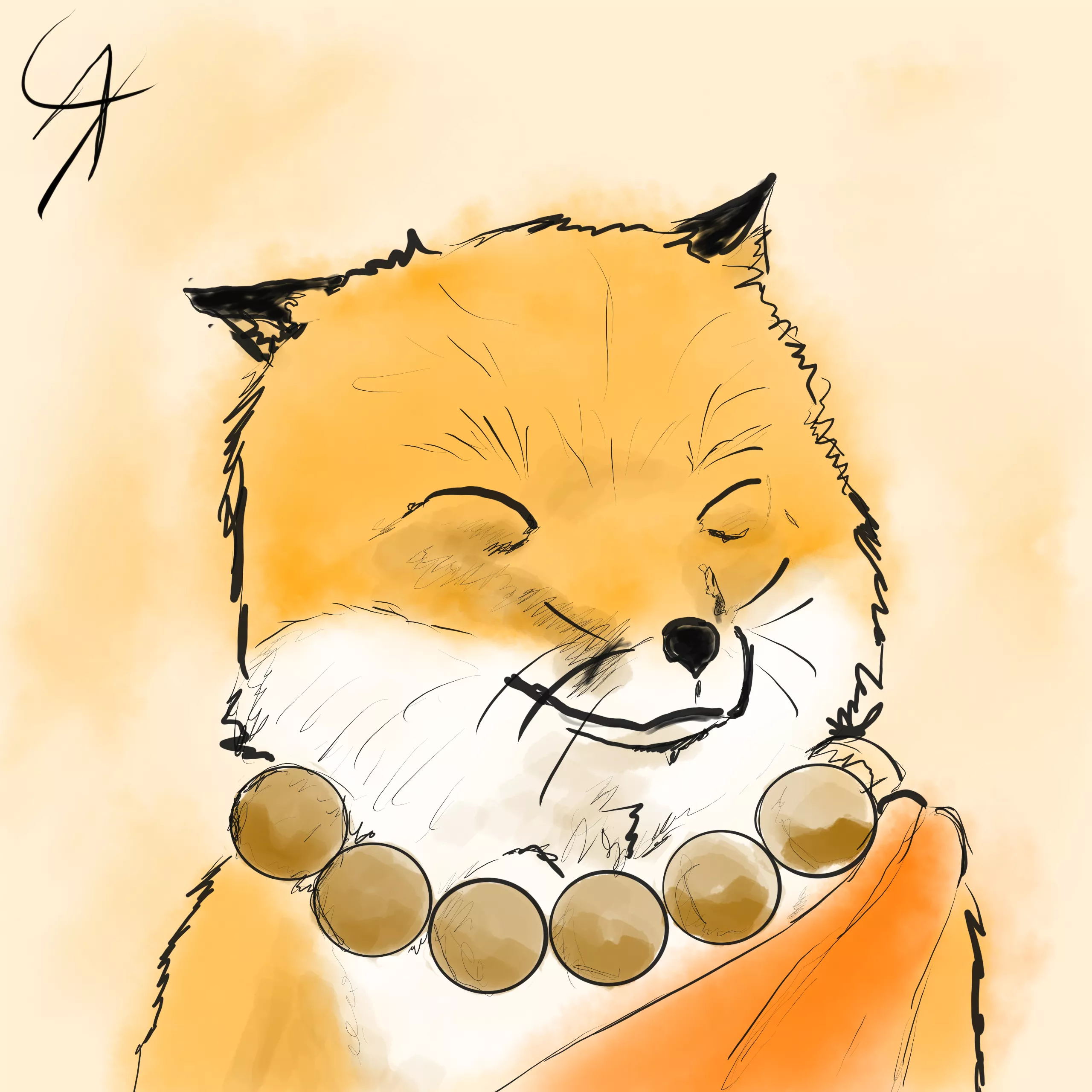 Fox monk asks for a donation of eggies (OC)