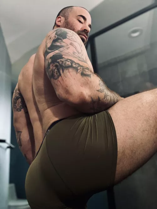 Getting ready to go squat