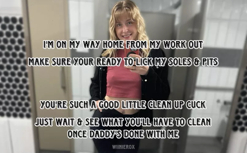 I can just picture you with your mouth wide open eagerly craving each drop of My femdom lifestyle