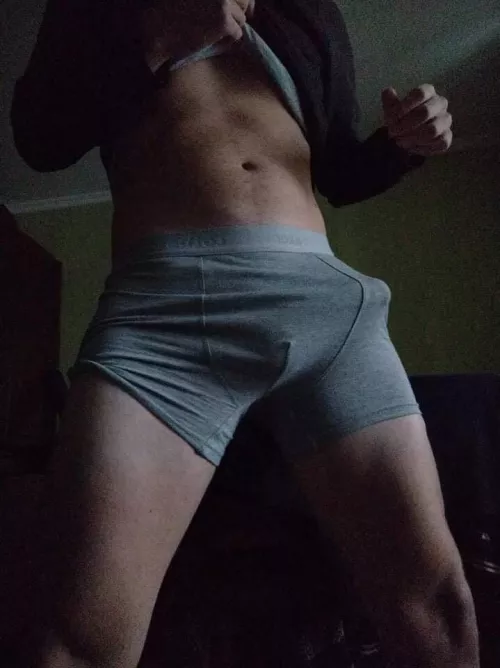 I love grey boxers