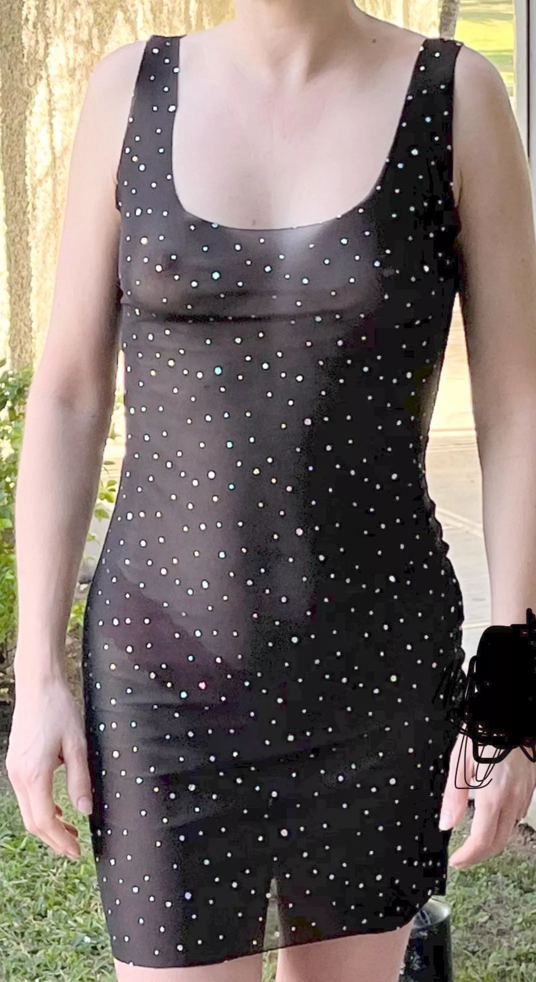 I wore this out to lunch, should I have put a bra on?