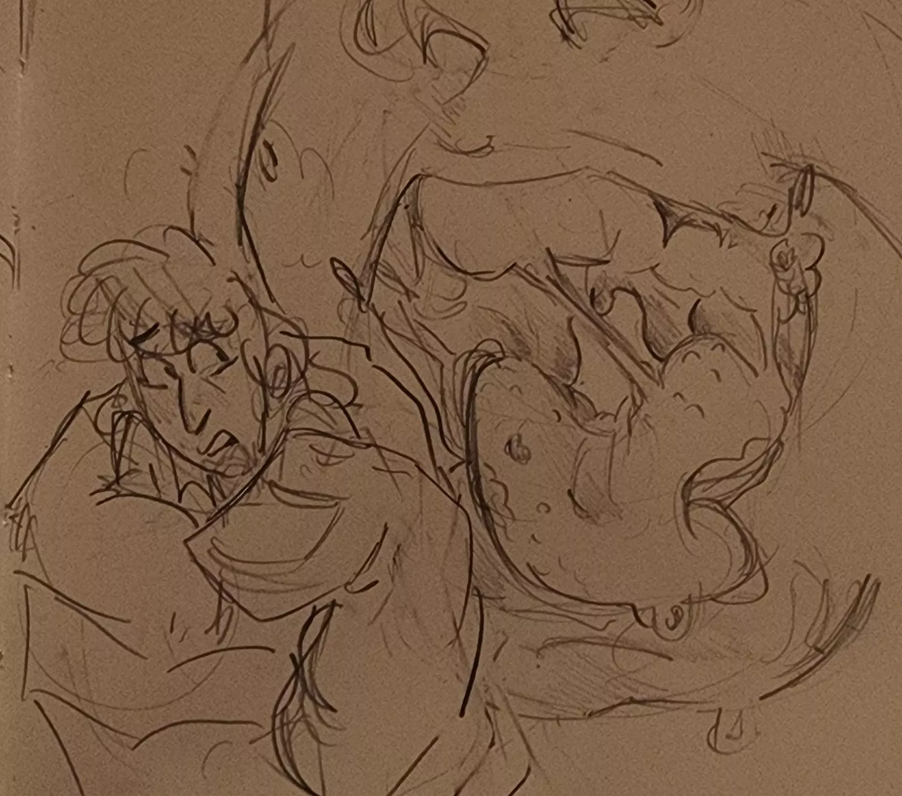 {Image} ART BY ME!!! My oc getting ate.. love her for that