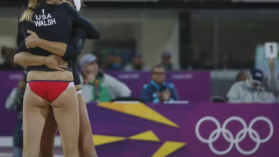 Kerri Walsh Hugged by Misty May