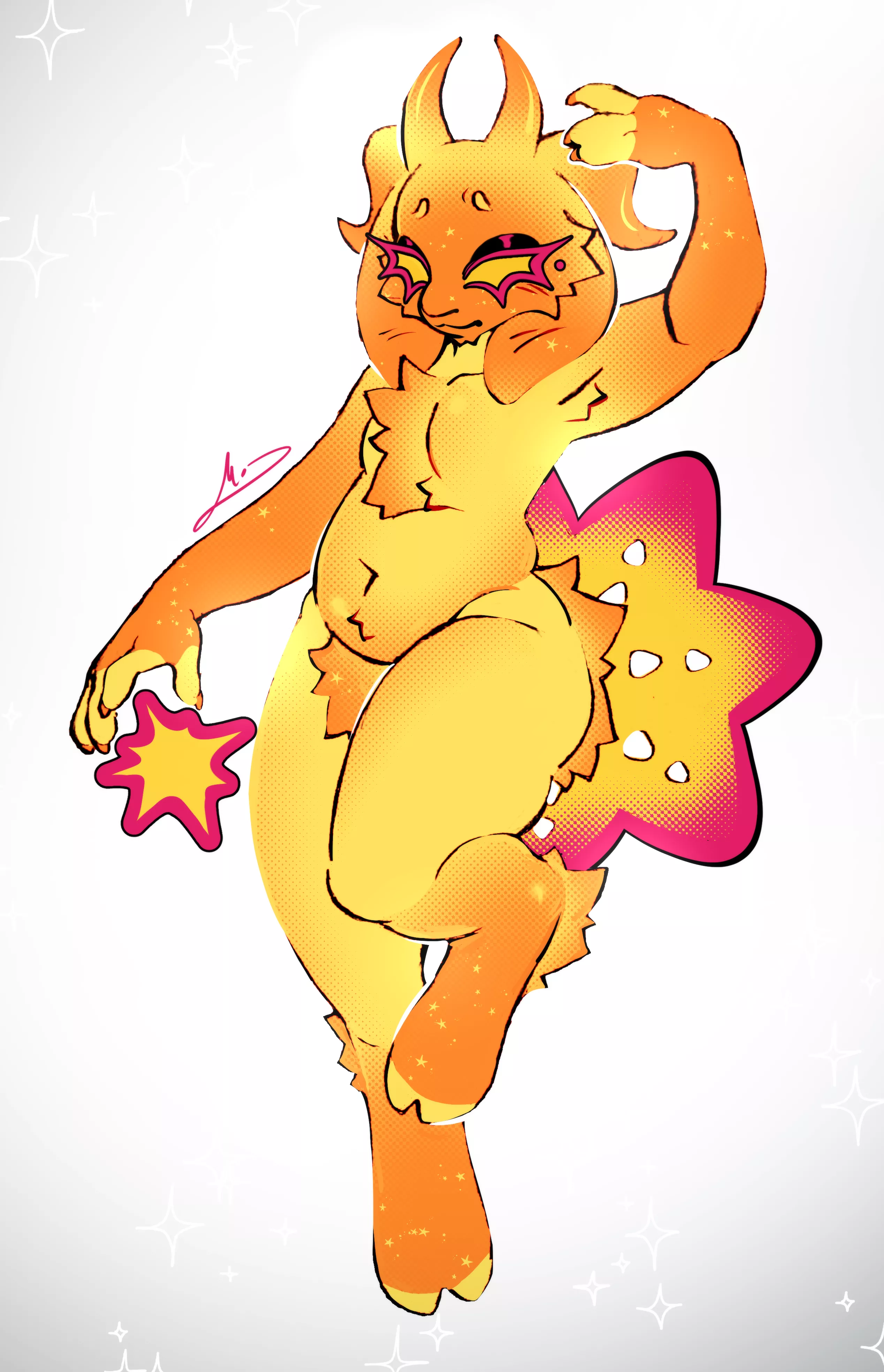 new character of my OG species, thinking of naming them Starburst!