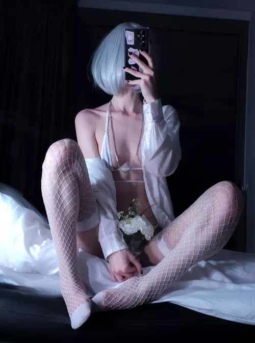 Night and flowers by me