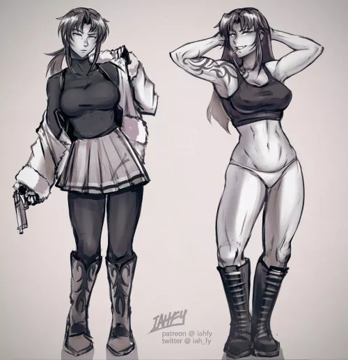 Revy strikes a pose [@iah_fy]