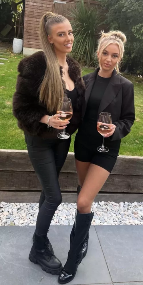 Sexy duo in boots and leather, who likes?