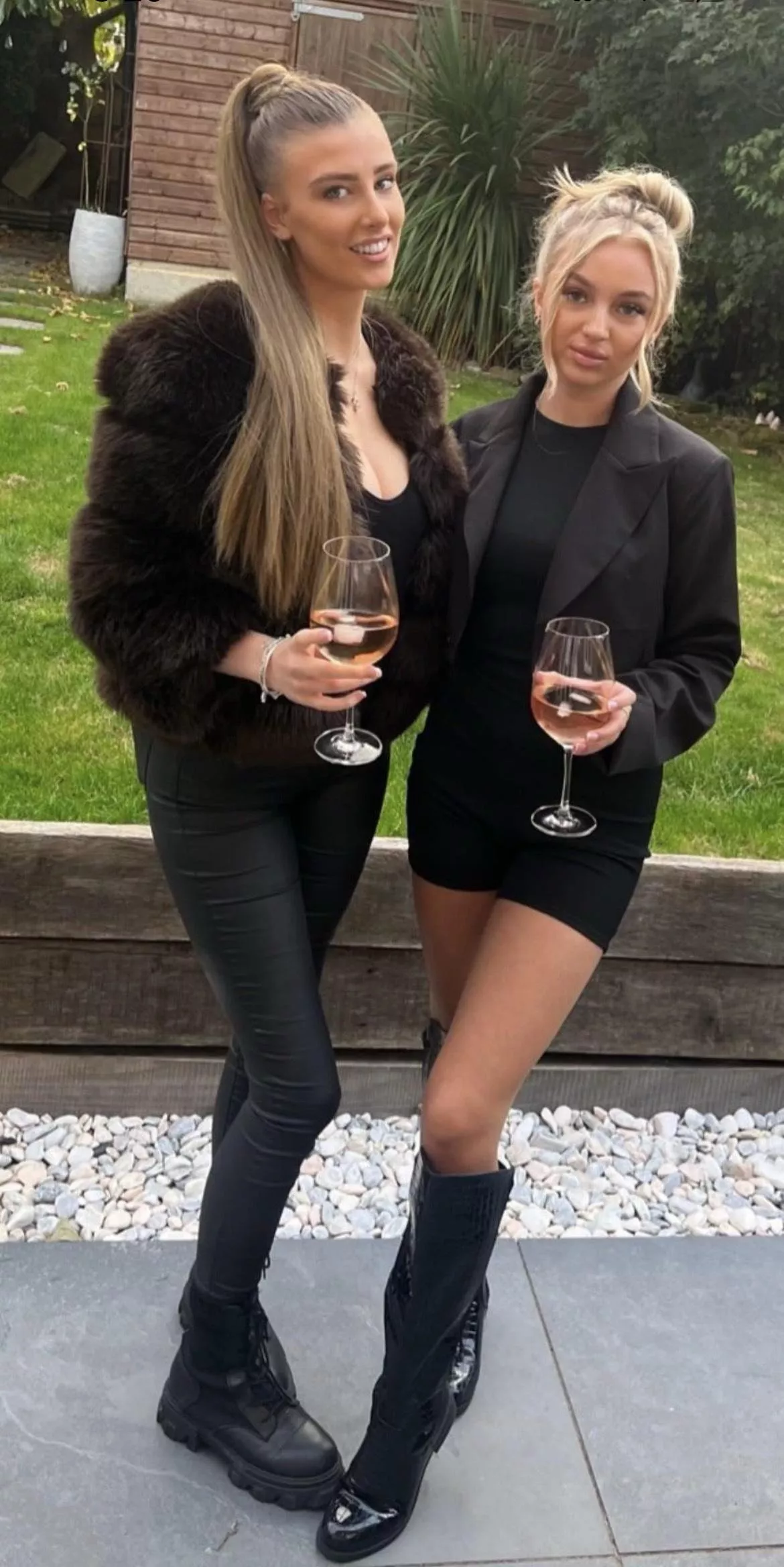 Sexy duo in boots and leather, who likes?