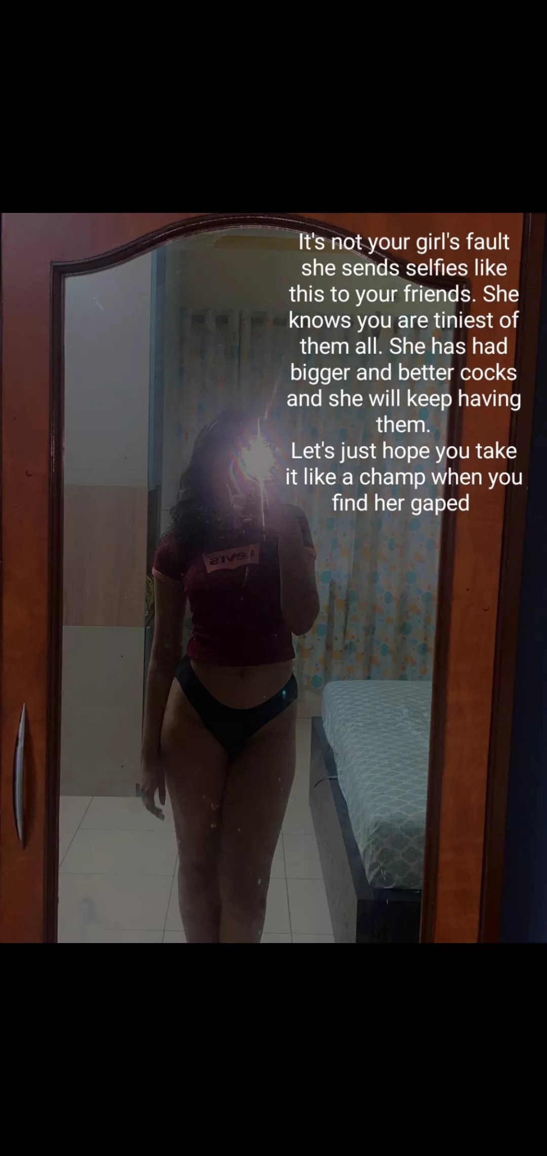 She won't even feel your dick when she comes back