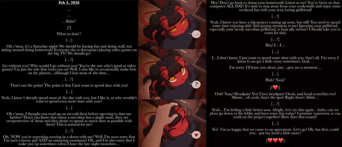 Succubus to sweetheart ep. 6 [Meru] [college romance] [wholesome] [headpats!:3] [story] [series]