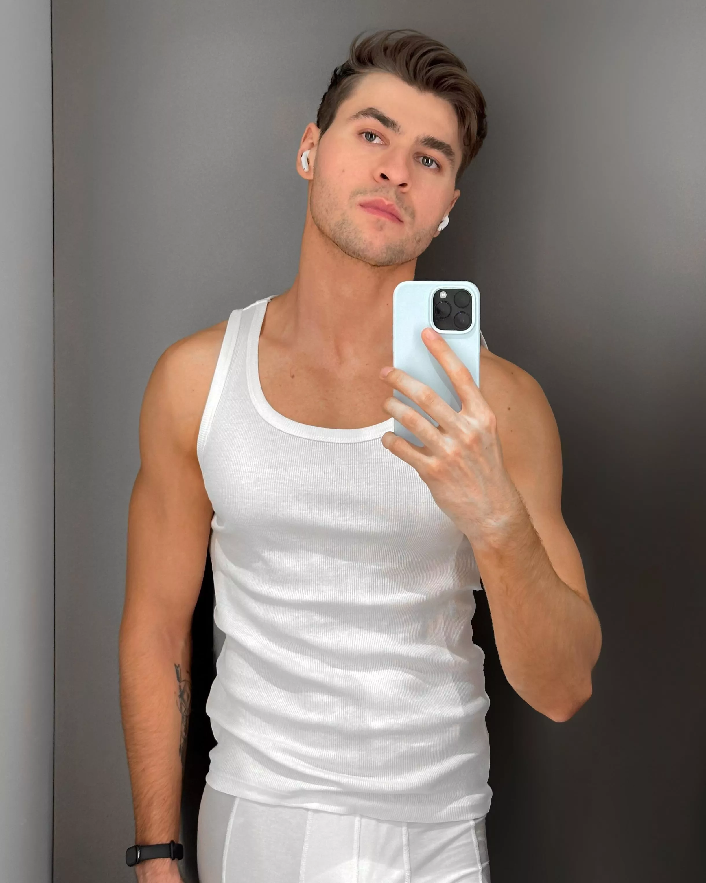 Trying on some clothes