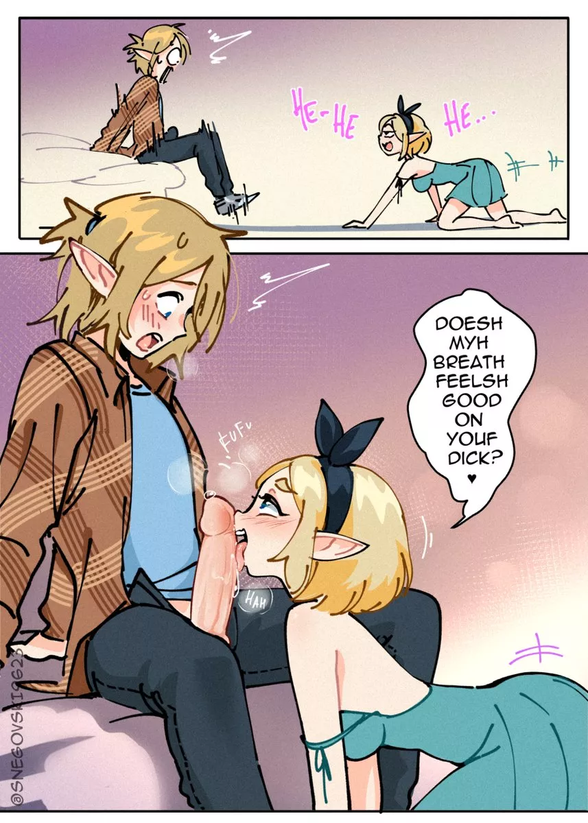 Zelda teasing Link (Sssnegovski)
