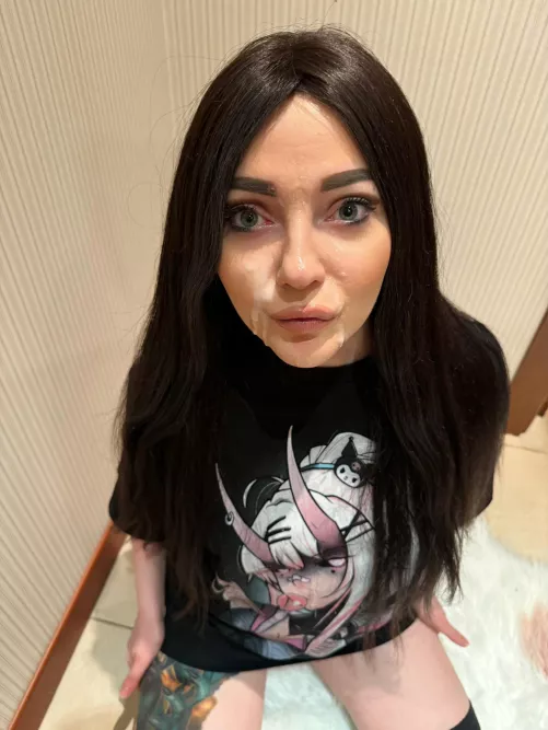 Applying makeup for a cute selfie