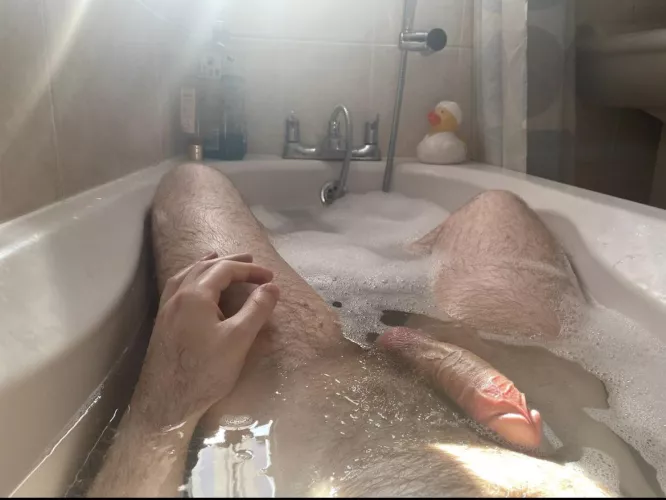 Bathtime, wet and hard