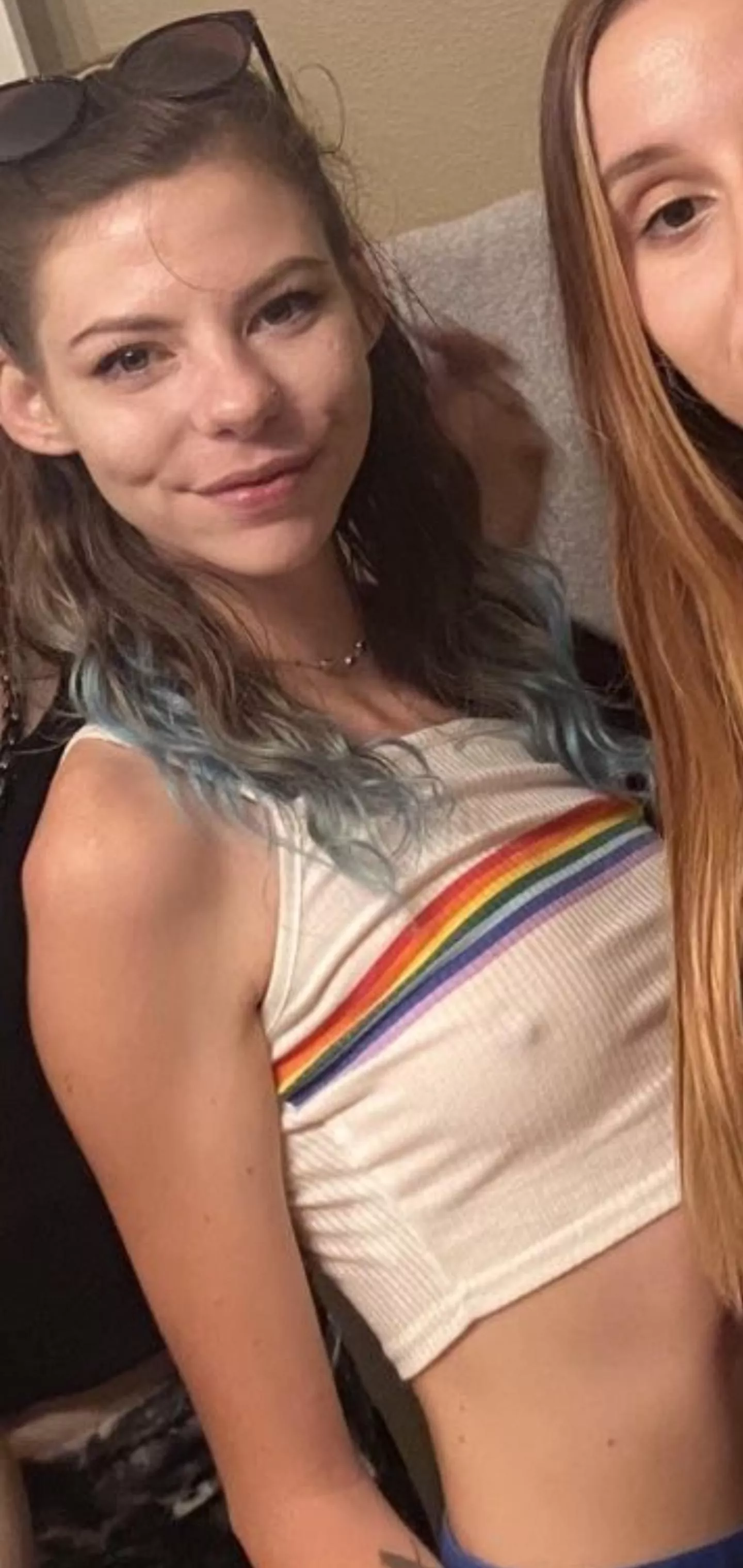 Braless with friends