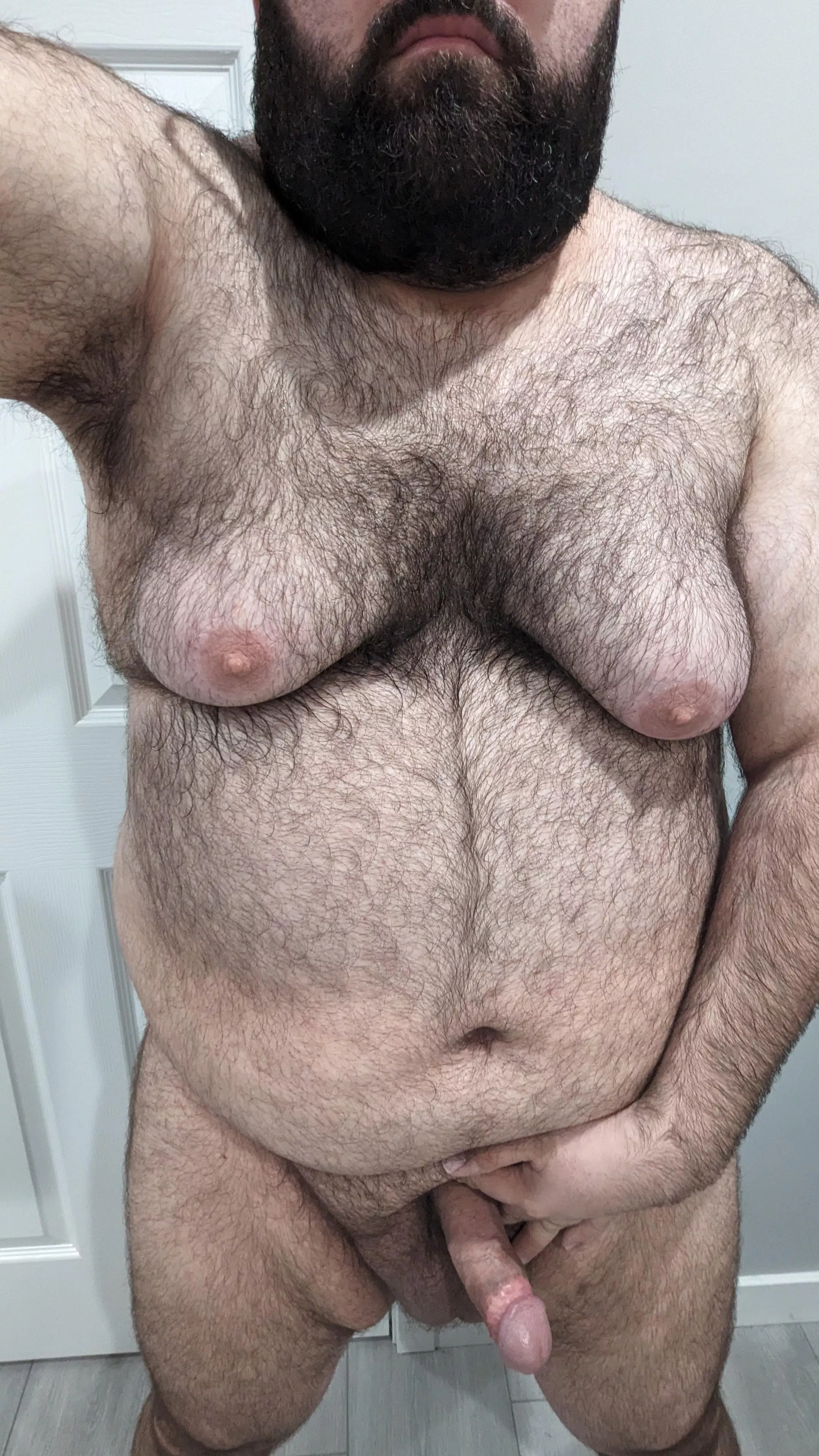 Fresh out of the shower.